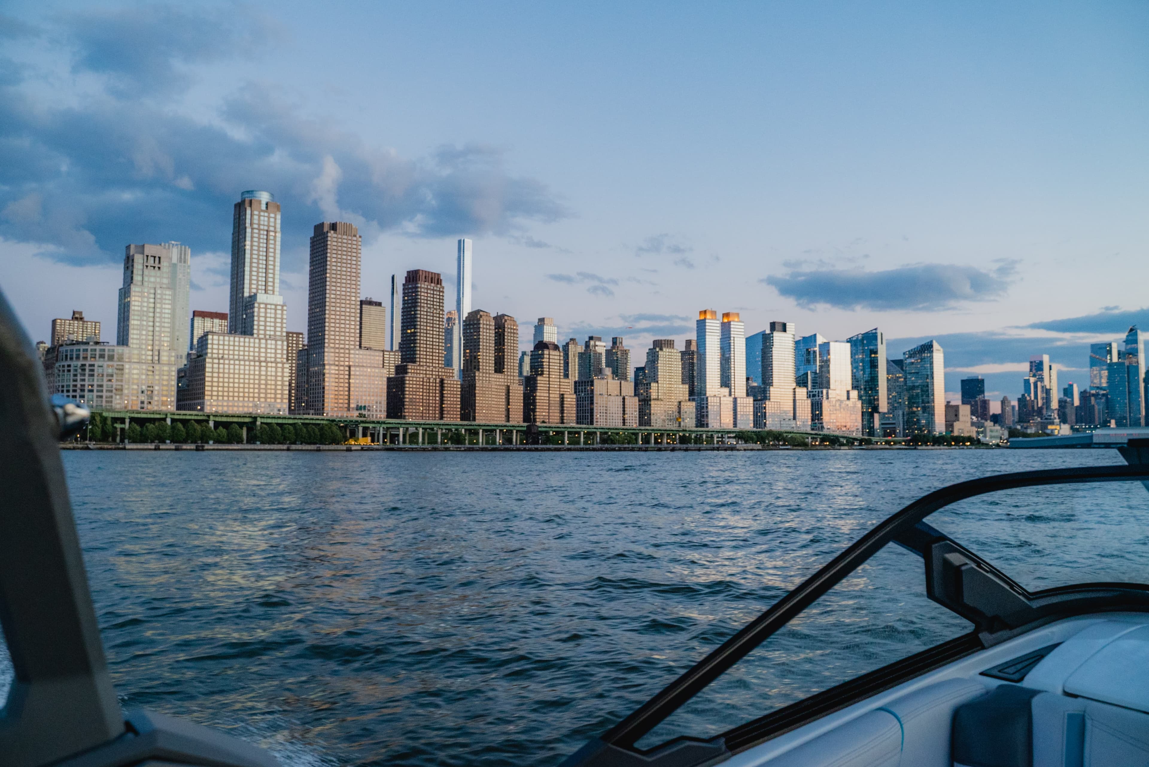 Manhattan skyline seen from the water
