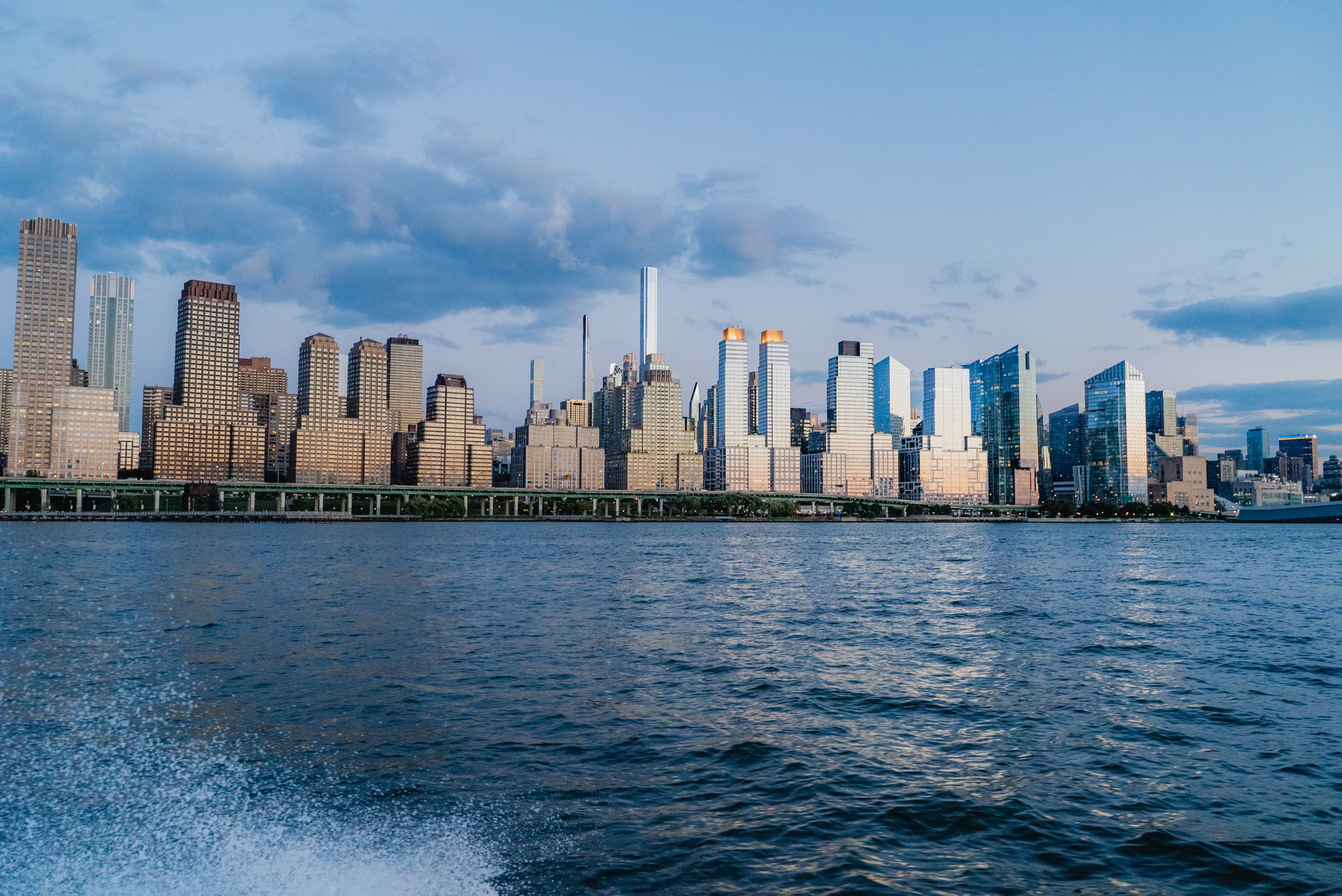 Manhattan skyline seen from the water